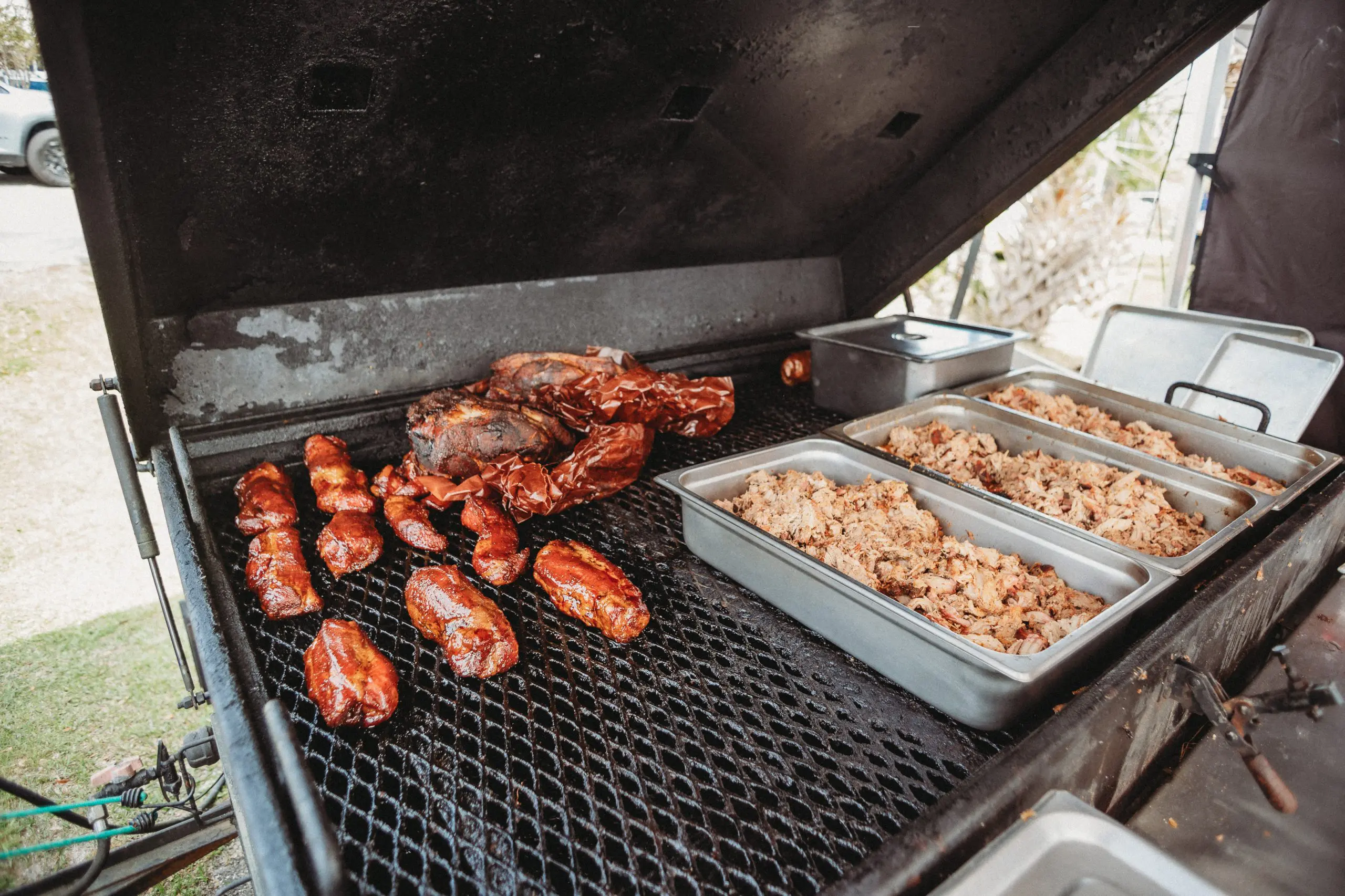 food on the barbecue